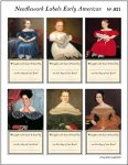 Cross Stitch Gift Tags Needlework Labels Early American No.21 (image for) Cross Stitch Gift Tags Needlework Labels Early American No.21